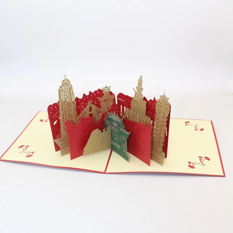 3D Handmade Panda Cover Sichuan Scenery Paper Invitation Greeting Cards PostCard Kids Business Gift China Souvenir Collection | Дом и сад