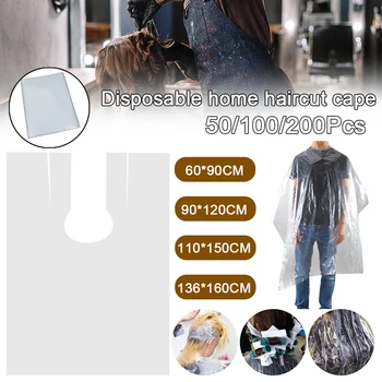 

100pcs Disposable Hairdressing Cape Salon Barber Hair Cutting Trimmer Gown Apron Hair Dye Capes 136 X 160cm Dropshipping