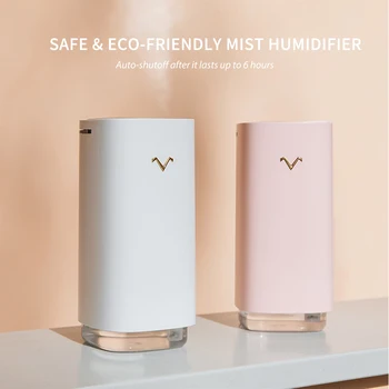 

320mL Mist Humidifier Diffuser with LED Projector Night Light Portable Quiet USB Humidifier Essential Oil Diffuser