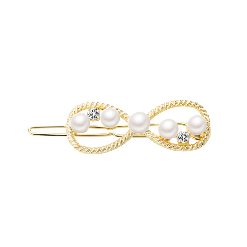 Bow Pearl Женская мода для девочек в Корейском стиле заколки невидимки для волос экологический сплав Сердце Луна животное кролик заколки для волос - Цвет: Bow Pearl