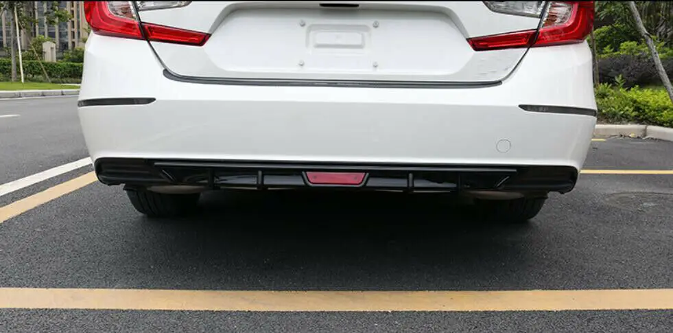 Глянцевый черный ПП задний бампер диффузор спойлер крыло для Honda Accord