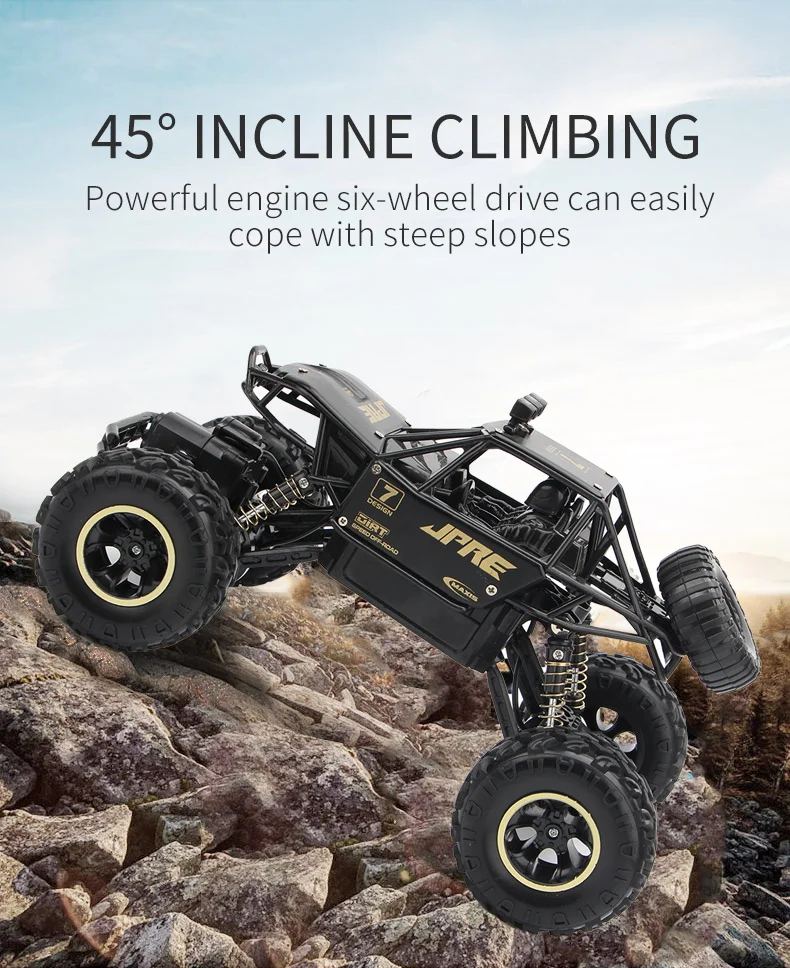 1:16 4wd 1:10 6wd rc carro rock