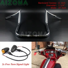 1 1/" Обезьяна Баггер летучая мышь обтекатель вешалка 12" 1" 16" Rise руль для Harley Softail FX/FL Touring Road King FLH Glide