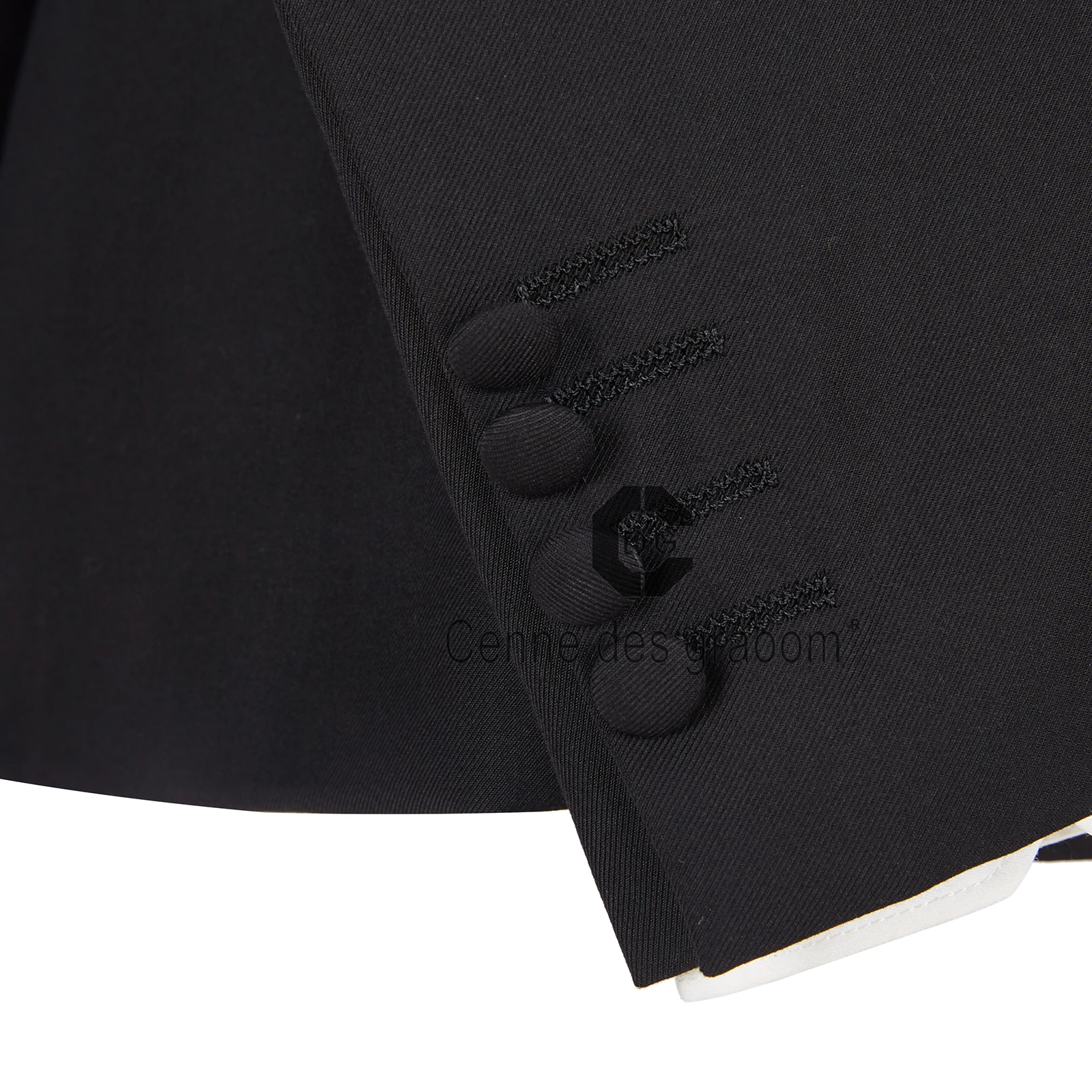Cenne Des Graoom Men's Suits One Button Double Breasted Tailor-Made Blazers Pants Business Causal Party Singer Groom Wedding A12 3