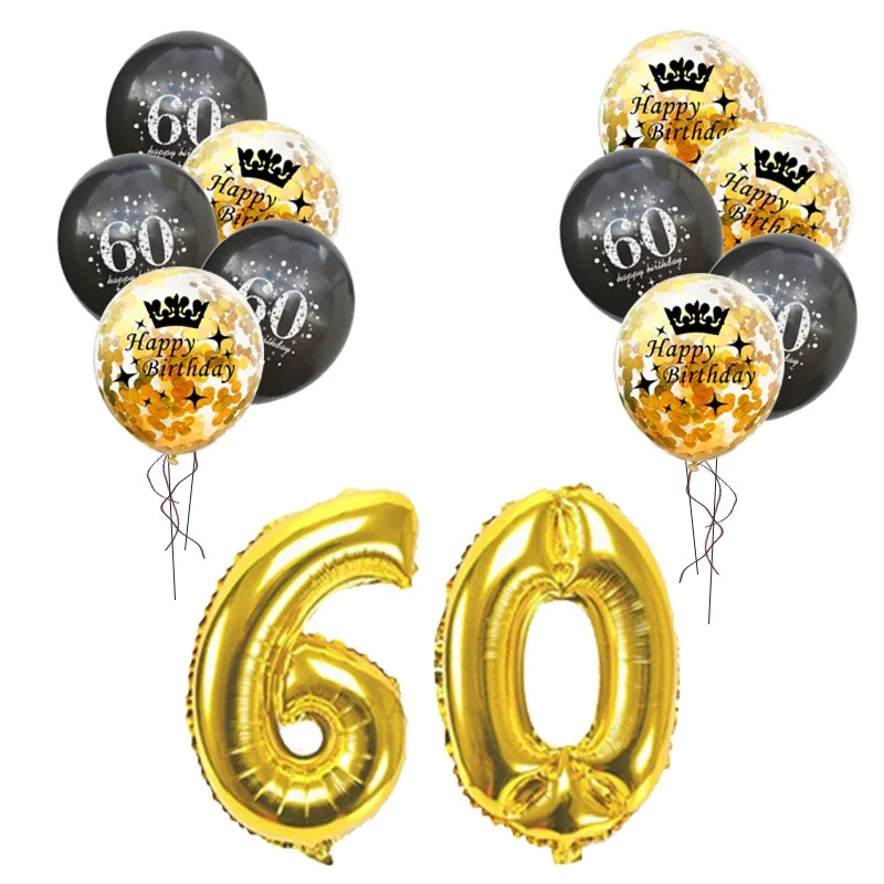 Поздравление 30 лет 30 день рождения украшения для взрослых бумажный баннер гирлянда из букв 40 50 60 70 лет вечерние украшения - Цвет: 60 set