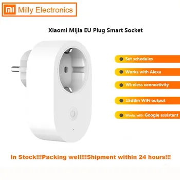 

Xiaomi Mijia EU Plug Smart Socket Remote Control Time Switch Intelligent Memory Power-saving Works with Alexa/Google assistant