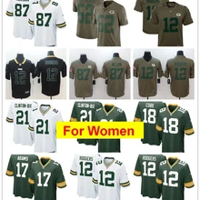 Женские свитера Green Bay Aaron Rodgers Davante Adams Clay Matthews Randall Cobb Ha Clinton-Dix Brett Favre
