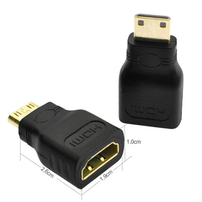 1 шт. Улучшенный позолоченный мини HDMI штекер гнездо адаптер для HDTV 1080p HD камера или