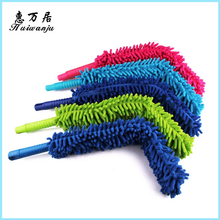 Household-Curved Double-Sided Flexible Chenille Dust Curved Duster Vehicle Duster kong diao shua Wiper Manufacturers