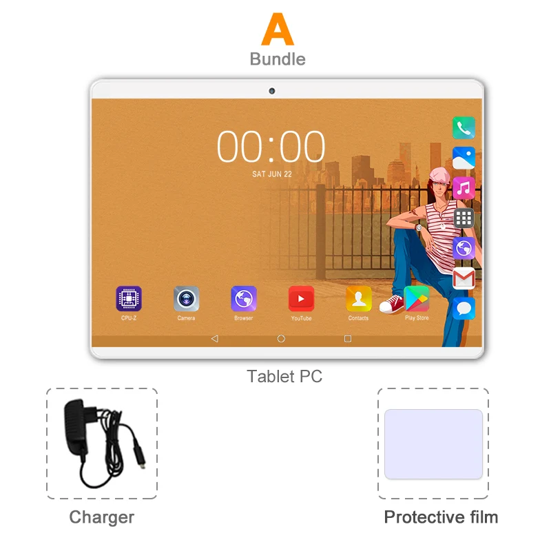 Быстрая Android 8,0 планшет PC Pad 10 дюймов ips 8 Core 6 Гб ram 64 Гб rom Две sim-карты телефонные звонки планшеты 10," фаблет - Комплект: Комплект 1