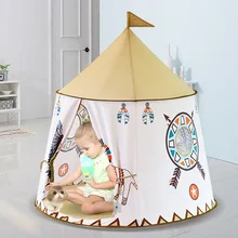 Принцесса Детская игровая палатка портативная Типи детская комната вигвама Tenda Infantil игровой домик для улицы детский маленький домик детская палатка