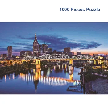 

1000 Pieces Puzzle Jigsaw Landscape Wooden Sights Puzzles Educational Toys Children Animation Pairing Puzzles For Adult Gift