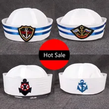 Высокое качество темно-синяя шляпа ребенок Мужчины Женщины представление в детском саду Кепка тайн Кепка s Женская мужская форма Кепка белые шляпы матроса