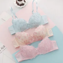Удобный бюстгальтер, Осенний дышащий Удобный бюстгальтер для девочек, Сексуальное Милое вышитое Новое Женское нижнее белье 4575