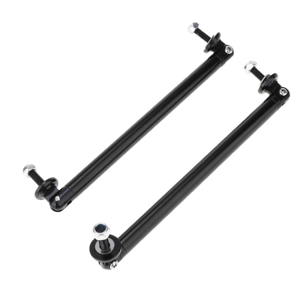 2 Pieces Univesal 150mm Chrome 6-8 Inch Adjustable Front/Rear Frame Bumper Lip Splitter Strut Rod Support Bar Dropship  