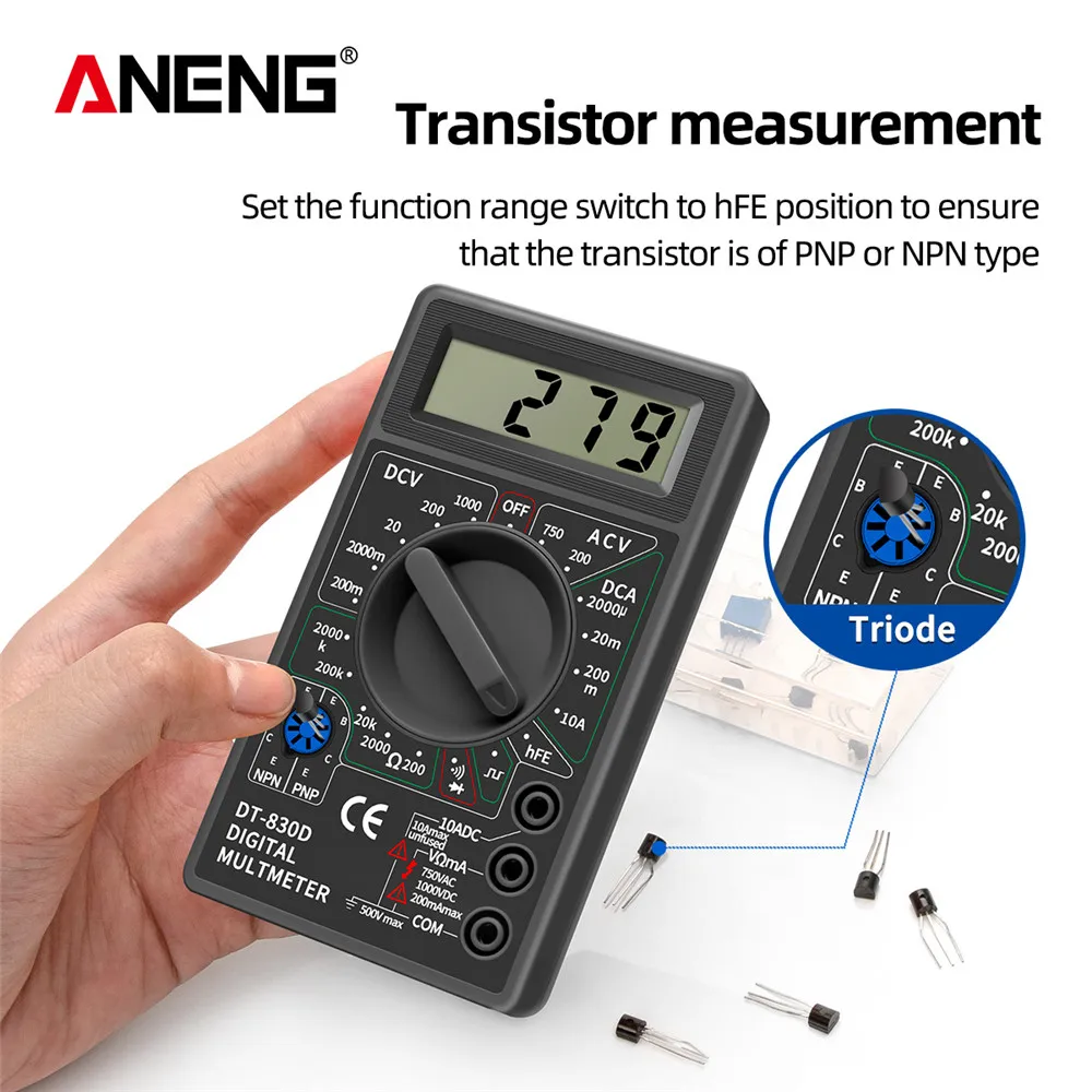 ANENG DT830D тестер мультиметр цифровой мини осциллограф автомат мультиметры