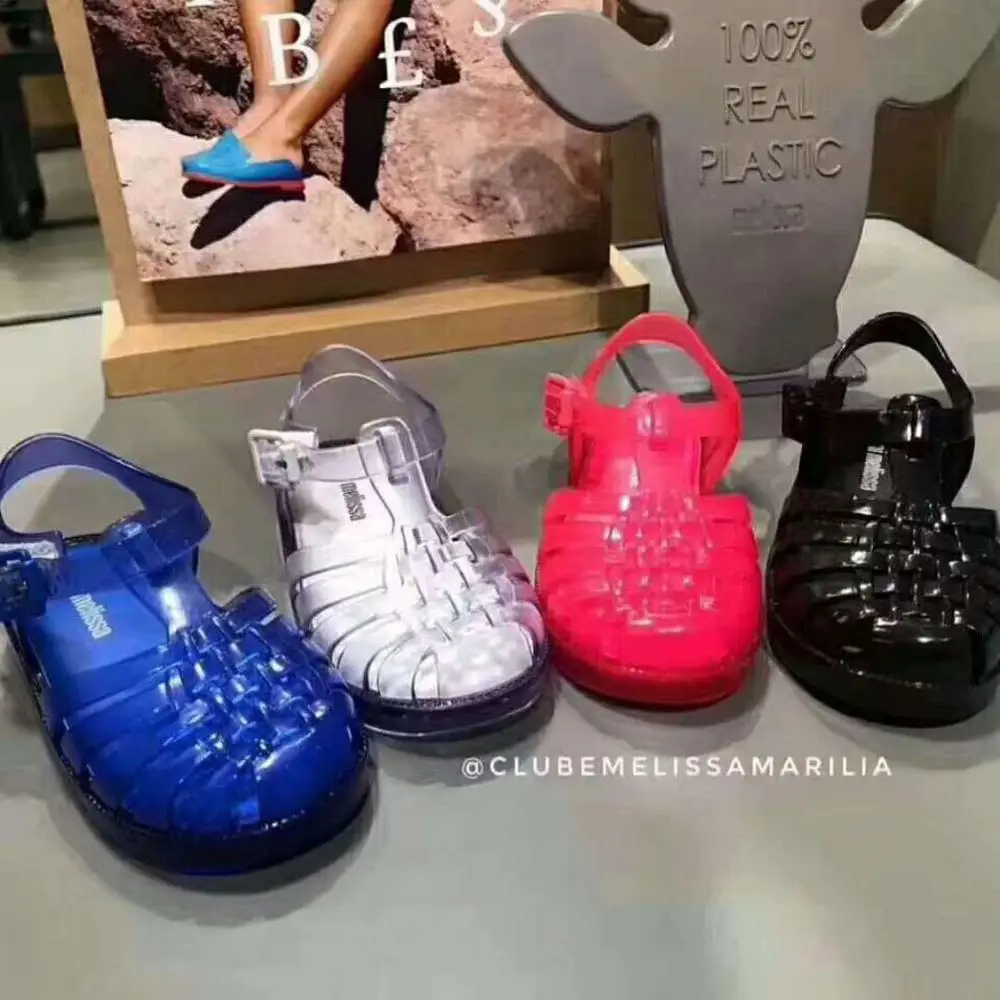 Mini Melissa/Новинка года; Летние римские сандалии для мальчиков и девочек; бразильские прозрачные сандалии; детские сандалии Melissa; пляжная обувь; нескользящая обувь для малышей