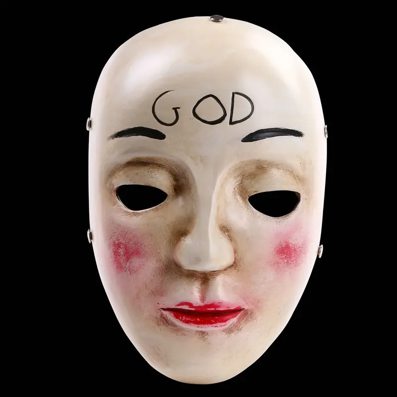 Маски на Хэллоуин, маска для чистки, Божий крест, страшные, косплей, вечерние, реквизит, коллекция, полное лицо, смола, жуткий фильм ужасов, маска - Color: god