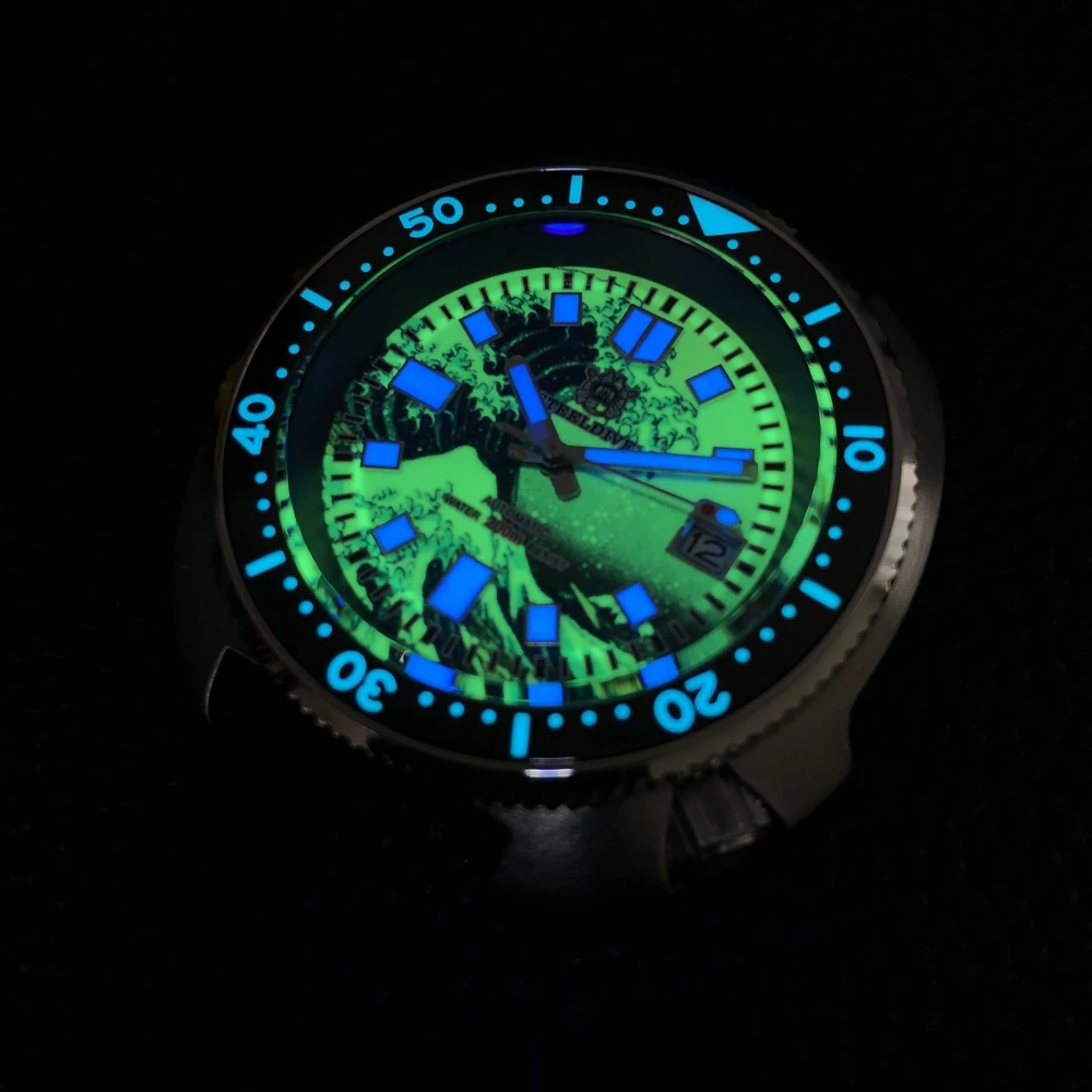 US $124.43 STEELDIVE 1970J Mechanical Watch Men NH35 Sapphire Crystal Diver Watch 200m Luminous Ceramic Dail Mechanical Automatic Watches