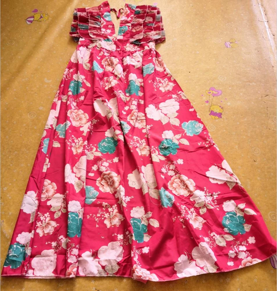 2019 летнее Красное Платье макси с цветочным принтом женское элегантное платье