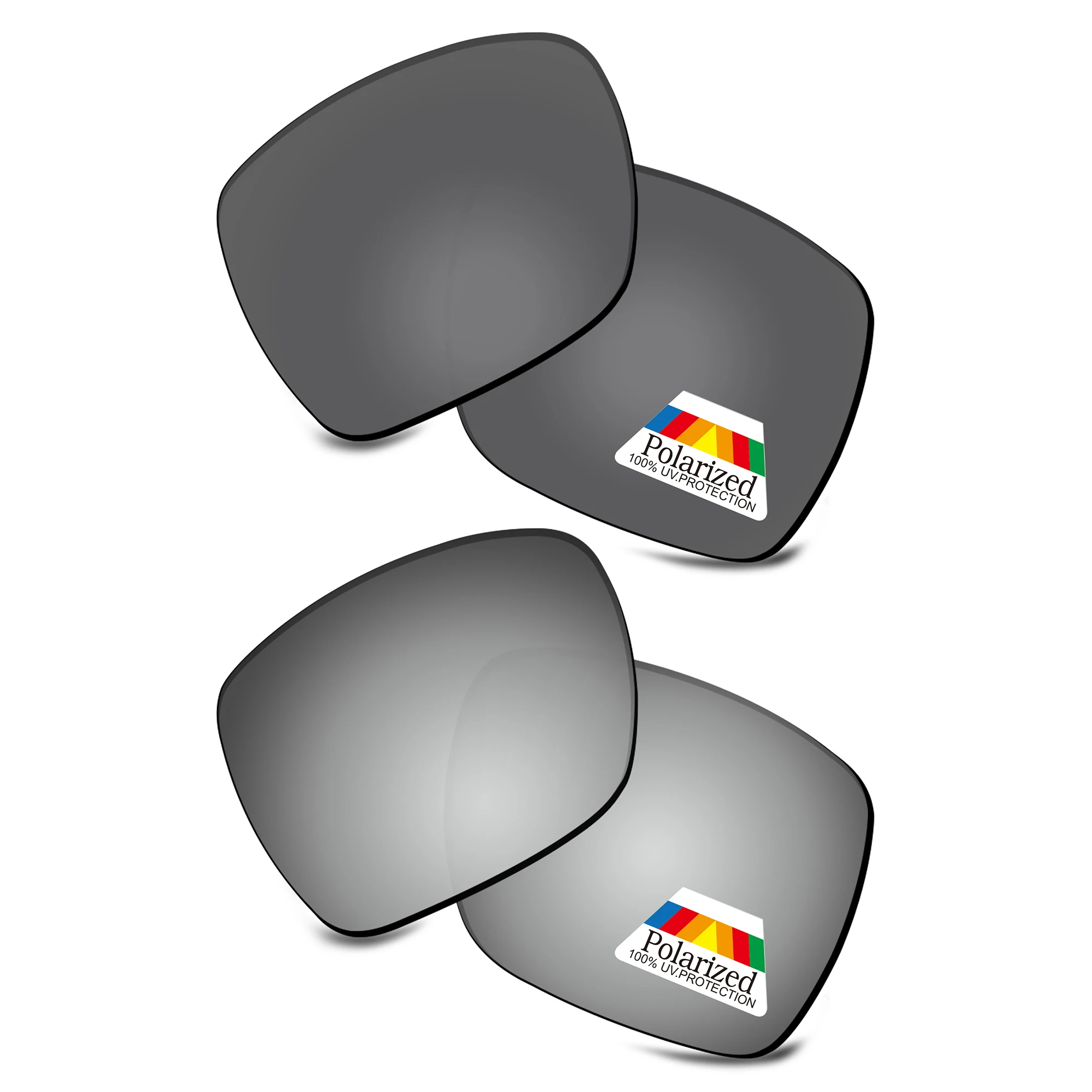 

Bwake 2 Pairs Black & Silver Polarized Replacement Lenses for-Oakley Dispatch 1 OO9090 Sunglasses Frame