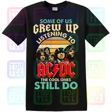 ACDC некоторые из нас взрослели слушать ACDC черный классический хлопок мужчины S-3XL футболки