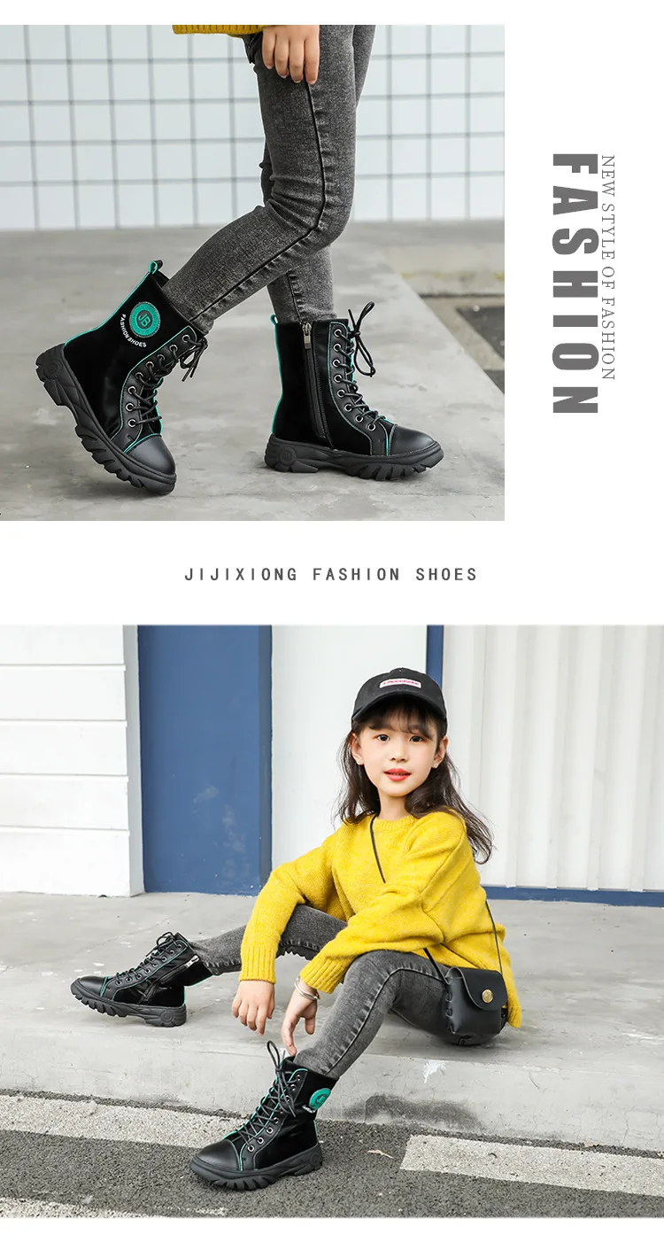 Kids Boots Girls Boots Warm Fur Martin Boots Riding Boots Winter Shoes