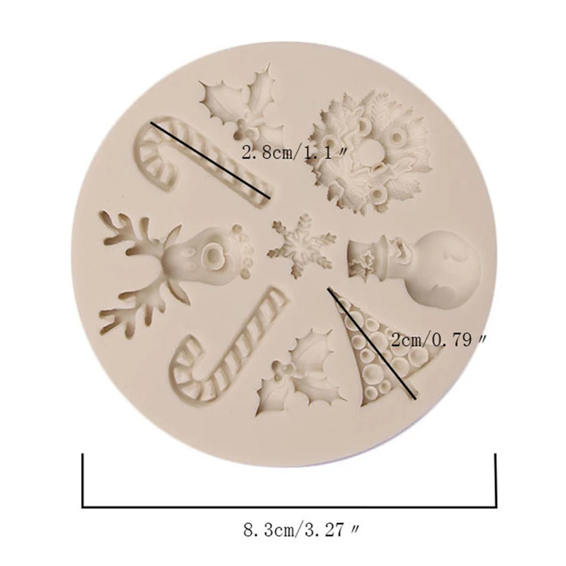 Christmas baking 3d silicone molds for chocolate Christmas DIY silicone cake baking mold forma de bolo caveira 30S30 (3)