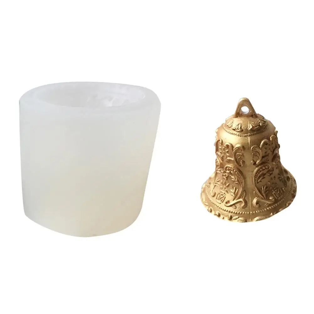 Рождественские колокольчики форма Арома свеча гипсовая форма Ar декоративная свеча форма для муссовых тортов форма DIY силиконовая Рождественская форма
