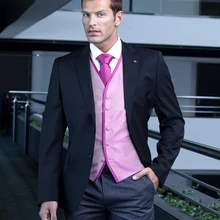 Костюм из трех предметов для вечерней вечеринки, мужские костюмы, приталенные Свадебные смокинги(пиджак+ брюки+ жилет+ галстук