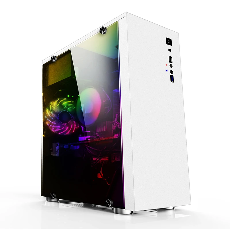 38,5*18*42 cmDIY игровой компьютер PC чехол ATX акриловый полноразмерный прозрачный настольный компьютер Mainframe шасси gabinete computador
