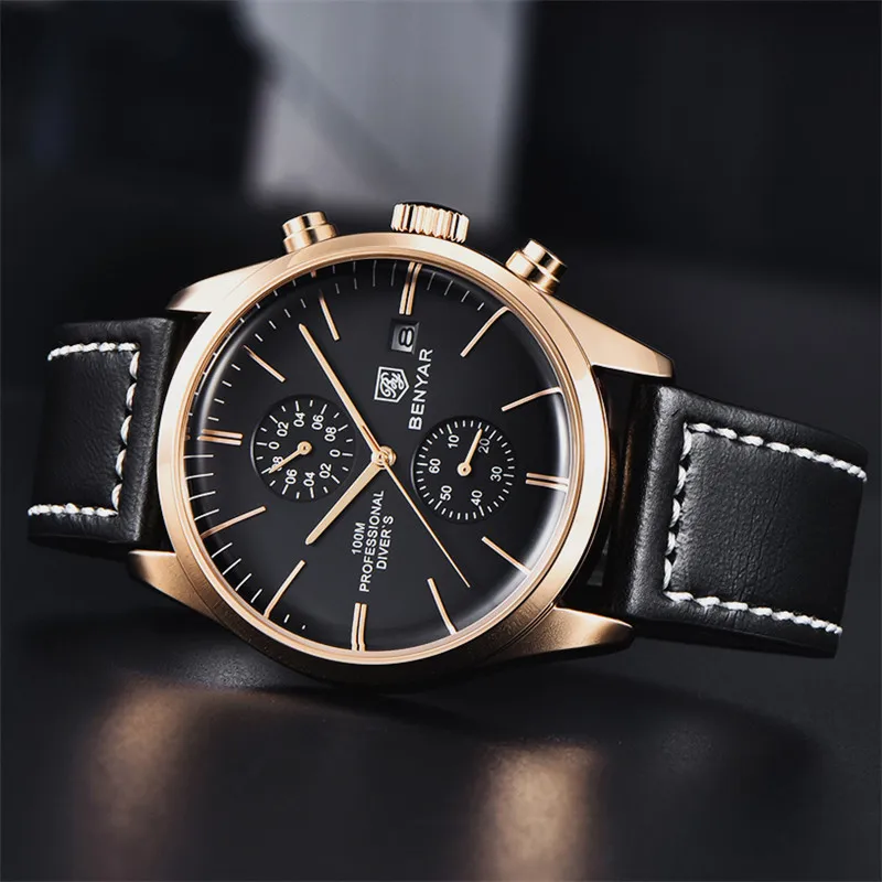 Benyar 5187 Mens Chronograph Watch - Black | Vivid Nuance South Africa
