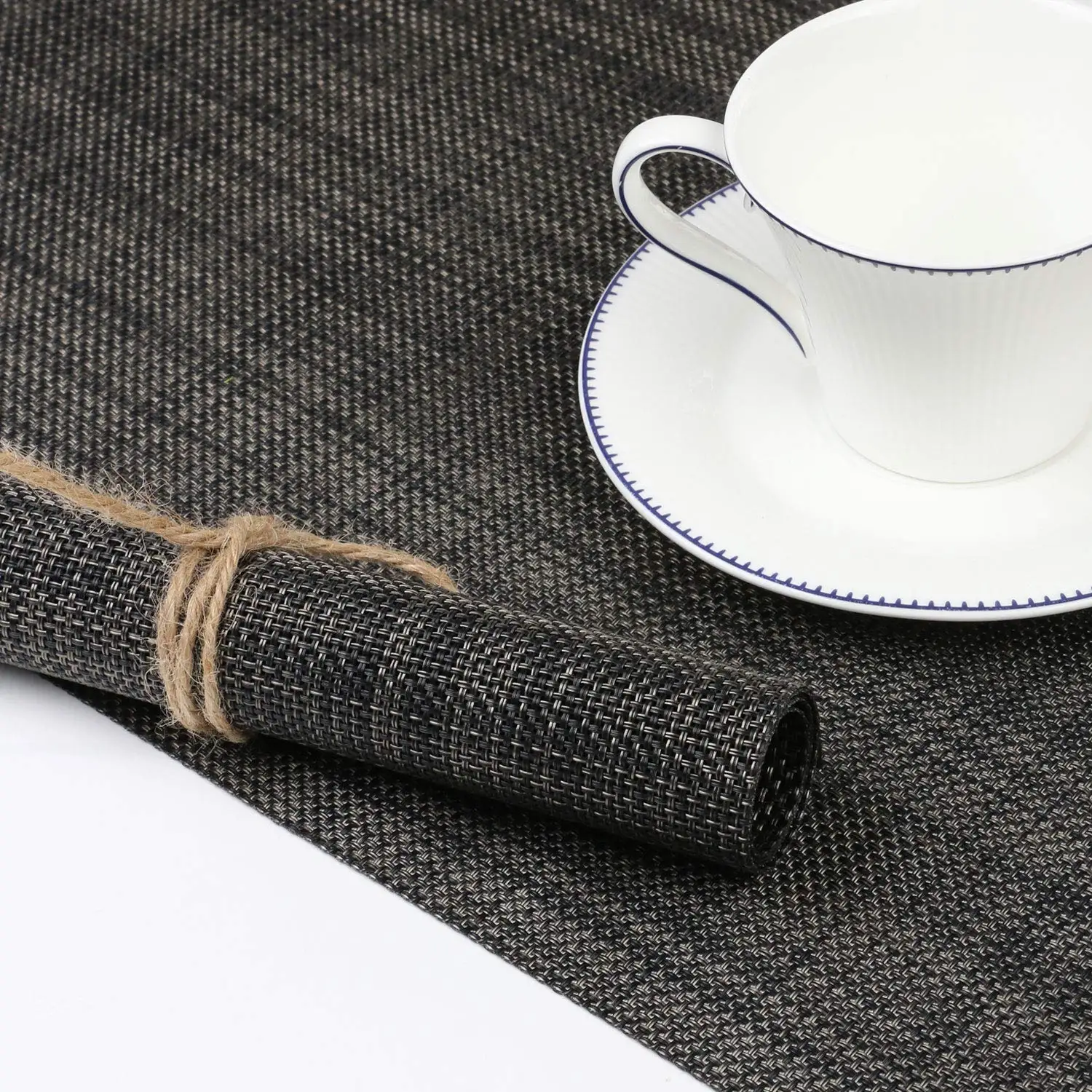 metable Homcomodar Placemats and Coasters set of 6 Heat Resistance Durable PVC Table Mats for Dining Tables