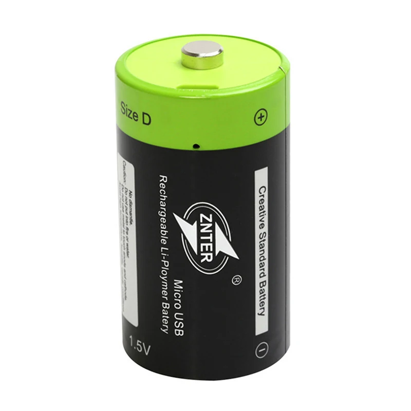 ZNTER D Размер 1,5 V 4000mAh микро USB литиевая аккумуляторная батарея Pilha многофункциональная литий-полимерная - Цвет: one piece set