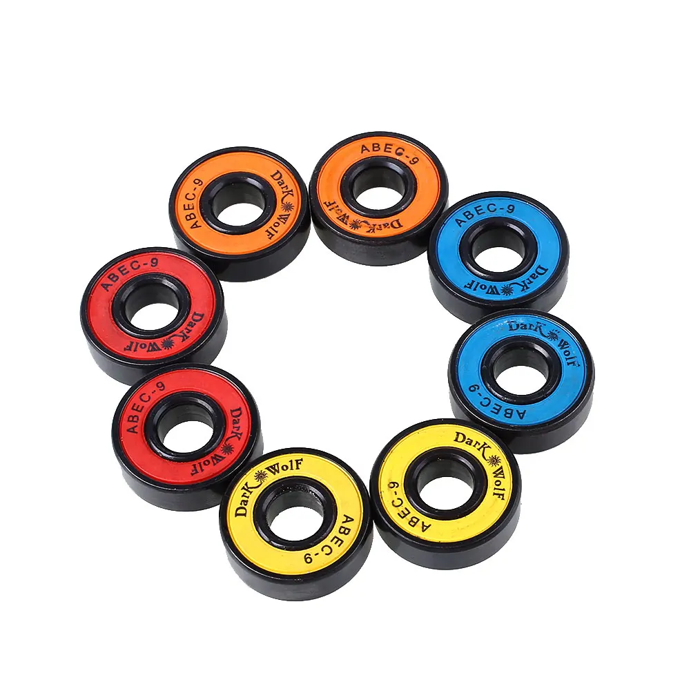 8pcs Skateboard Longboard Roller Skate Bearings with Washer Spacer Kit