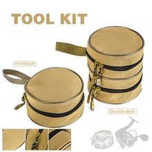 Холщовая Рыболовная Снасть сумка Однослойная/двойной слой s катушка прокрутки пакет