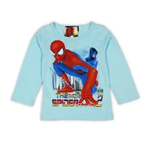 Детская футболка г. Новые Стильные топы с вырезом лодочкой и длинными рукавами для мальчиков, Детская Базовая рубашка чистый хлопок, Человек-паук