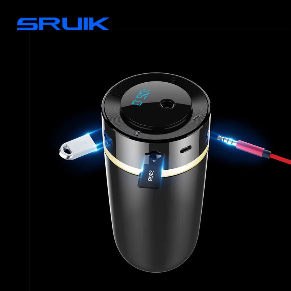 

Bluetooth FM Transmitter 300ml Car Air Humidifier FM Modulator Handsfree for Home Car Air Freshener Aroma Diffuse Bluetooth 5.0