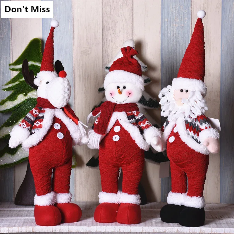 

Christmas Decorations for Home Red Christmas Tree Decorations Santa Claus Snowman Elk Christmas Doll