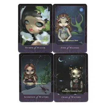 

80pcs Beautiful Creatures Tarot Cards Board Games Playing Card Entertainment Deck Table Game Guidance Divination Fate Oracle