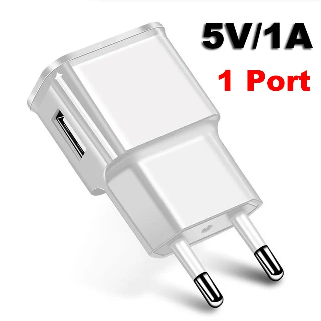Двойной USB зарядное устройство 5 В 2.4A Быстрая зарядка настенное зарядное устройство адаптер ЕС вилка Мобильный телефон для Iphone Ipad Mini samsung Xiaomi huawei - Тип штекера: 1A White