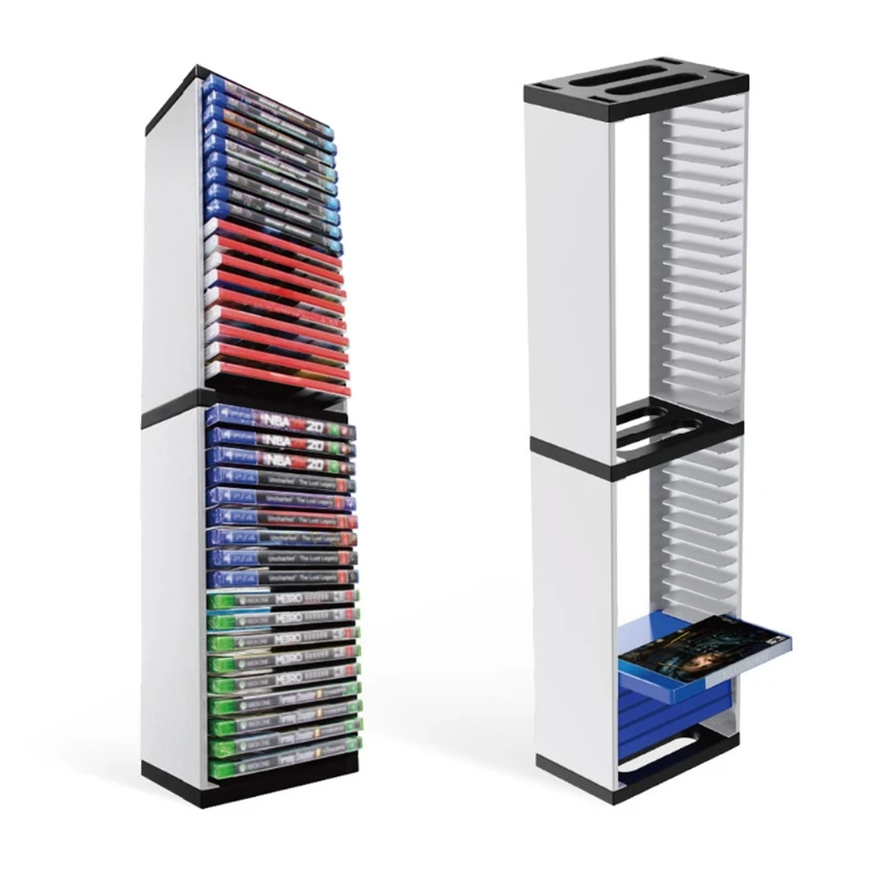 Disco Host Suporte de Armazenamento com Dupla Camada Disco de Jogos Torre Vertical 36 Discos de Jogos para Ps4 Ps5 Switch Xboxone - Image 4