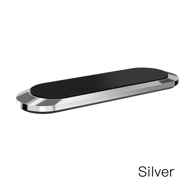 Silver Мини-Магнитная автомобильная подставка для телефона в форме полосы для iPhone, samsung, Xiaomi, настенный металлический магнит, gps, автомобильное крепление на приборную панель, поддерживает - Название цвета: Silver