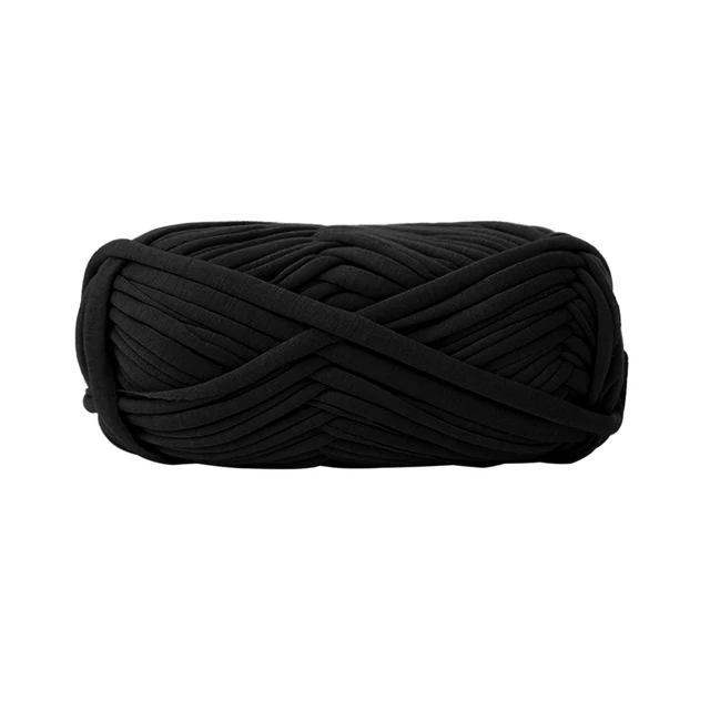  Adorainbow 1 Roll DIY Filling Yarn Bag Knitting Yarn Black Yarn  for Crocheting Yarn Black Knitted Throw Tshirt Yarn Cotton Knit Throw  Blankets T Shirt Knit Yarn White Cat Nest Polyester