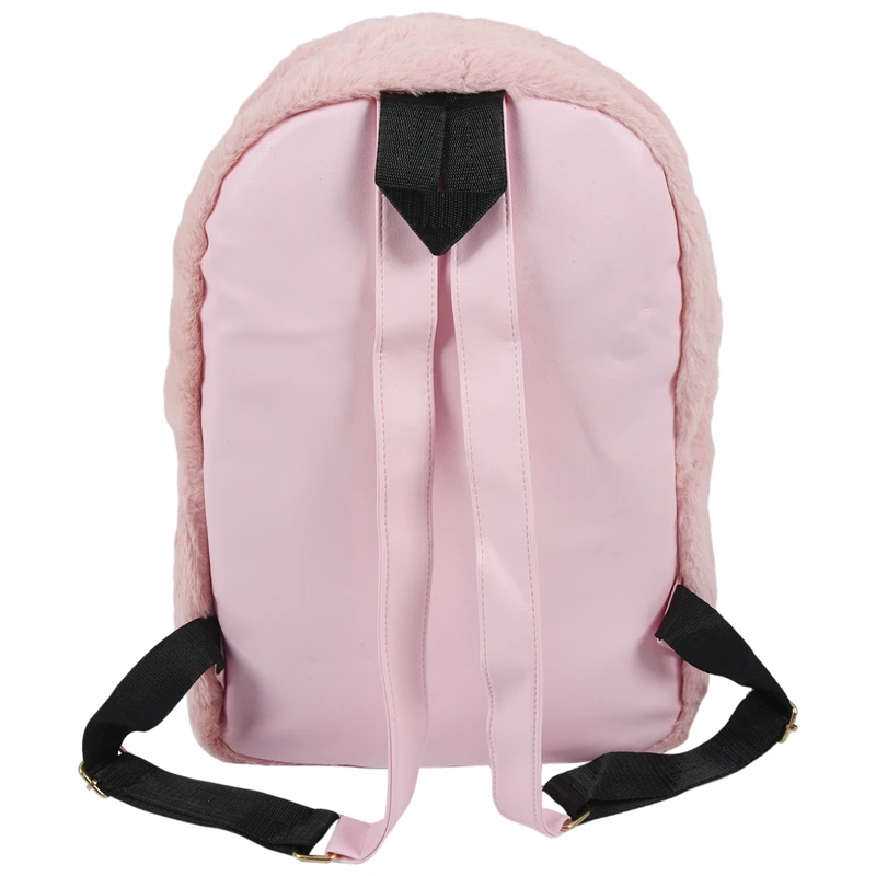 Women Soft Faux Fur Plush Backpack 