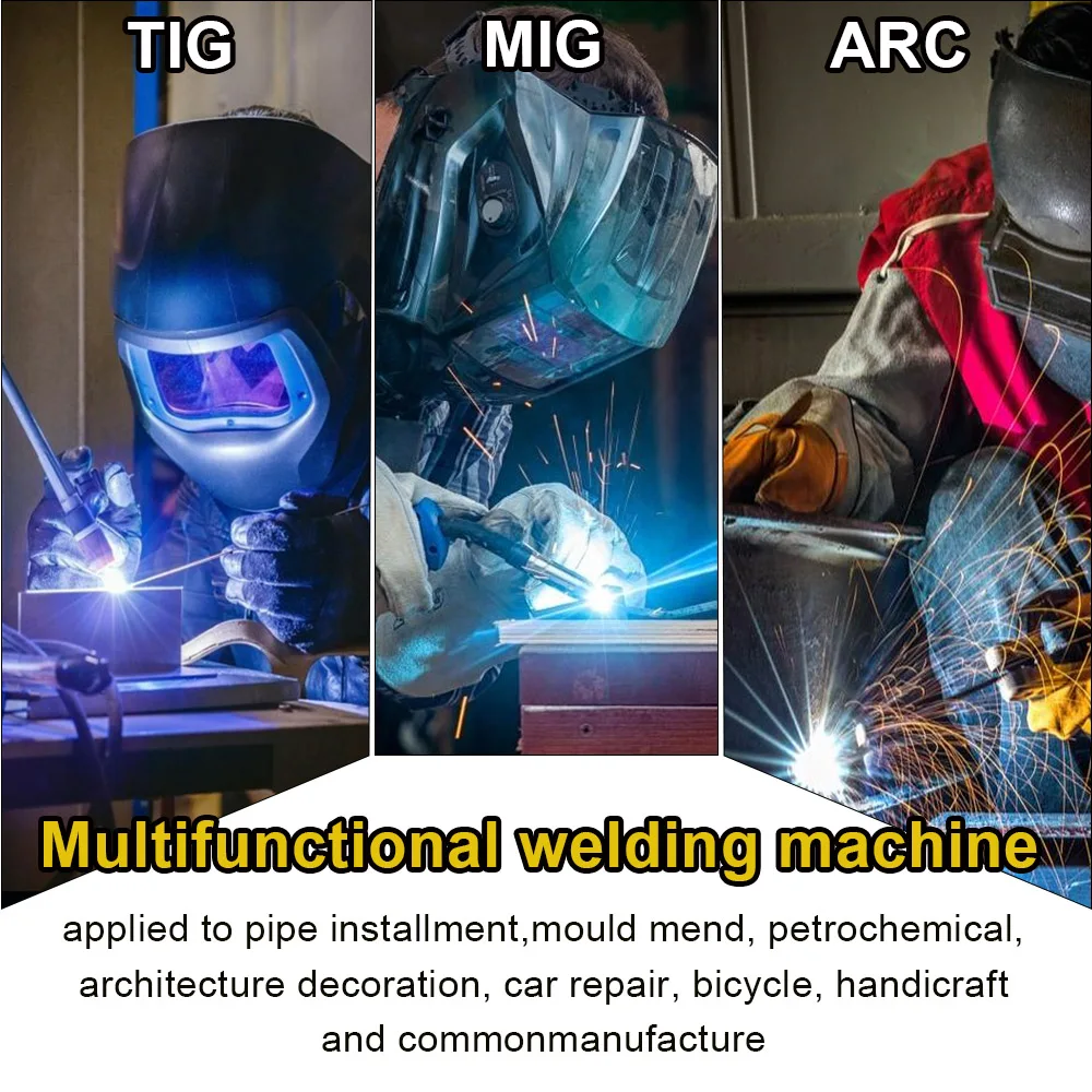 HZXVOGEN Multifunctional Welding Machine ARC MMA/MIG/TIG Aluminum Welder With 35-50 Plug WP26V Tig Torch 110V/220V HBM2280 6