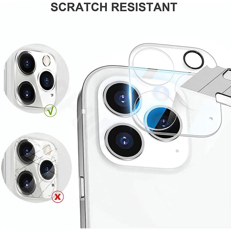3Pcs Full Cover Camera Lens Protector on For iPhone 12 13 Pro Max Mini Tempered Glass For iPhone 11 Pro Max XR Camera Protector 2