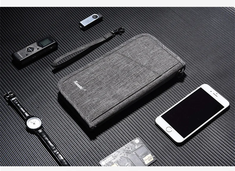 New Passport Bag Ticket Folder Certificate Storage Bag Protective Cover Abroad Travel Multi-Function Document Bag TNT67 (9)
