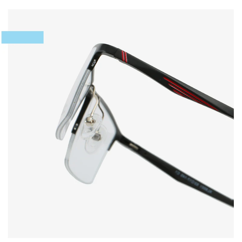 Алюминиевая оптическая оправа для очков Мужская Ультралегкая квадратная от близорукости, по рецепту очки Мужская половина рамка обод очки