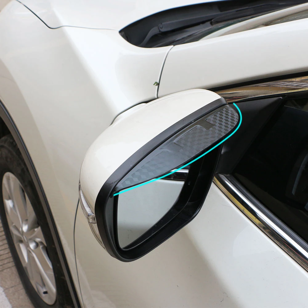 

2 Pieces Car side Mirror waterproof Sun Visor Rain Eyebrow Auto Car Rear View Side Rain Shield Flexible Protector For Nissan